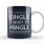 Baskı Dükkanı Single And Ready To Mingle Christmas Knit Pattern Kupa