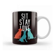 Baskı Dükkanı Sit Stay Love Dog Owner Puppy Lover Pet Fan Animals Rescue Kupa