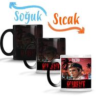 Baskı Dükkanı SK11135 Scarface Al Pacino Sihirli Porselen Bardak Kupa