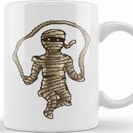 Baskı Dükkanı Skipping Mummy Pixel Art Kupa