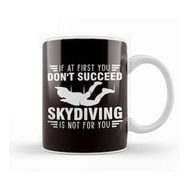 Baskı Dükkanı Skydiving Parachuting Skydiver Flying Parachute Airplane Sky Kupa