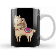 Baskı Dükkanı Sloth Riding Llama Hugging Animal Friends Kupa