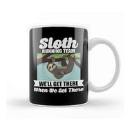 Baskı Dükkanı Sloth Running Team Get There When We Get There Kupa