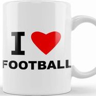 Baskı Dükkanı Soccer I Love Football Kupa