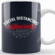 Baskı Dükkanı Social Distancing Enthusiast Kupa