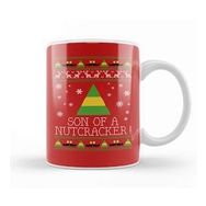 Baskı Dükkanı Son Of A Nutcracker Elf Quote Christmas Knit Kupa