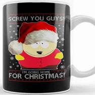 Baskı Dükkanı South Park Cartman Screw You Guys Christmas Knit Pattern Kupa