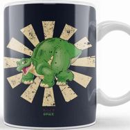 Baskı Dükkanı Spike Retro Japanese Land Before Time Kupa
