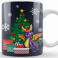 Baskı Dükkanı Spyro The Dragon Around The Christmas Tree Kupa