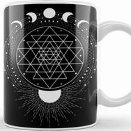 Baskı Dükkanı Sri Yantra Mandala Sri Yantra Sacred Geometry Kupa