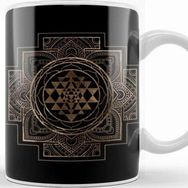 Baskı Dükkanı Sri Yantra Sri Chakra Lotus Framed Kupa