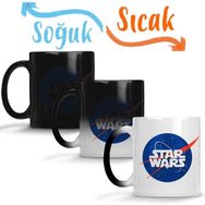 Baskı Dükkanı Star Wars Nasa Logo 2 Sihirli Porselen Kupa