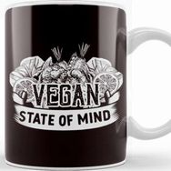 Baskı Dükkanı State Of Vegetarian Mind Vegan Veganism Animal Rights Veggie Kupa