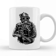 Baskı Dükkanı Steampunk Soldier Kupa