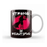 Baskı Dükkanı Strong Is Beautiful Fitness Gym Bodybuilding Weightlifting Kupa