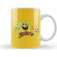 Baskı Dükkanı Sünger Bob Sponge Bob 012 Beyaz Porselen Kupa Bardak