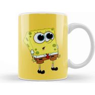 Baskı Dükkanı Sünger Bob Sponge Bob 013 Beyaz Porselen Kupa Bardak