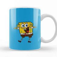 Baskı Dükkanı Sünger Bob Sponge Bob 05 Beyaz Porselen Kupa Bardak