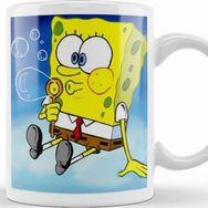 Baskı Dükkanı Sünger Bob Sponge Bob 06 Beyaz Porselen Kupa Bardak