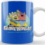 Baskı Dükkanı Süngerbob Glove World Beyaz Porselen Kupa Bardak