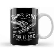 Baskı Dükkanı Super Plug Born To Ride Kupa