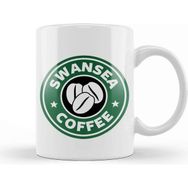 Baskı Dükkanı Swansea Coffee Beyaz Porselen Kupa Bardak
