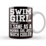 Baskı Dükkanı Swim Girl Definition Swimmer Swimming Water Sport Instructor Kupa