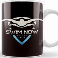 Baskı Dükkanı Swim Now Breath Later Swimmer Swimming Indoor Pool Athlete Beyaz Porselen Kupa Bardak