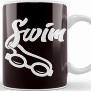 Baskı Dükkanı Swimming Goggles Swim Swimmer Freestyle Water Sports Athlete Beyaz Porselen Kupa Bardak