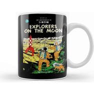 Baskı Dükkanı The Adventures Of Tintin Explorers On The Moon Vintage Style Cover Kupa