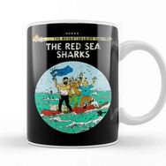 Baskı Dükkanı The Adventures Of Tintin The Red Sea Sharks Vintage Style Cover Kupa