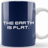 Baskı Dükkanı The Earth Is Flat Beyaz 330 ml Porselen Kupa Bardak