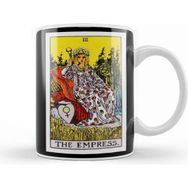 Baskı Dükkanı The Empress Rider Waite Tarot Card 01 Beyaz 330 ml Porselen Kupa Bardak