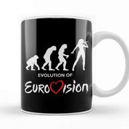 Baskı Dükkanı The Evolution Of Eurovision Beyaz 330 ml Porselen Kupa Bardak
