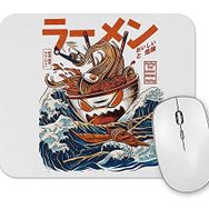 Baskı Dükkanı the Great Ramen Off Kanagawa Mouse Pad