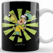 Baskı Dükkanı The Mad Hatter Retro Japanese Porselen Beyaz Kupa Bardak
