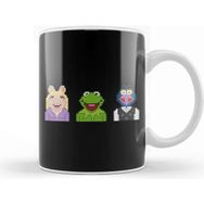 Baskı Dükkanı The Muppet Kermit Miss Piggy And Gonzo The Muppets Pixel Porselen Beyaz Kupa Bardak