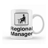 Baskı Dükkanı The Office Regional Manager Porselen Beyaz Kupa Bardak