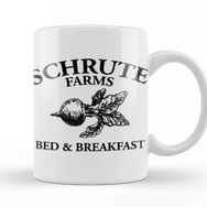 Baskı Dükkanı The Office Schrute Farms Bed Breakfast Porselen Beyaz Kupa Bardak