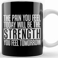 Baskı Dükkanı The Pain You Will Feel Will Be Your Strength Tomorrow Beyaz 330 ml Porselen Kupa Bardak