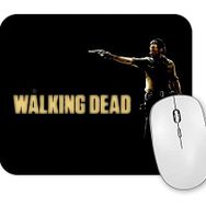 Baskı Dükkanı the Walking Dead Rick Siyah Zemin Mouse Pad