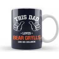 Baskı Dükkanı This Dad Loves Bear Grylls And His Children Kupa