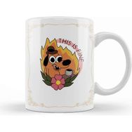 Baskı Dükkanı This Is Fine Meme Dog Kupa
