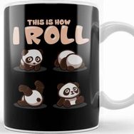 Baskı Dükkanı This Is How I Roll Panda Bear Pun Kupa