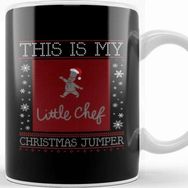 Baskı Dükkanı This Is My Little Chef Christmas Jumper Kupa