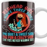 Baskı Dükkanı Three Sides Of Redhead Girl Ginger Red Orange Hair Haired Kupa