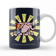 Baskı Dükkanı Tom Terrific And Mighty Manfred The Wonder Dog Retro Japanese Porselen Beyaz Kupa Bardak