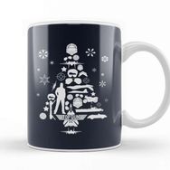 Baskı Dükkanı Top Gun Christmas Tree Silhouette Kupa