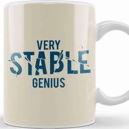 Baskı Dükkanı Trump Very Stable Genius Porselen Beyaz Kupa Bardak