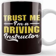 Baskı Dükkanı Trust Driving Instructor School Lesson Teacher Novice Driver Porselen Beyaz Kupa Bardak